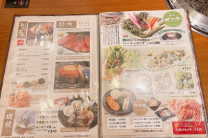 ヤマトのメニュー